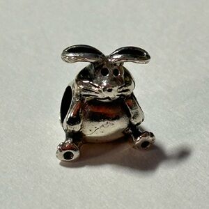 Chubby Bunny Easter Bunny Rabbit 925 IBB Thai Pandora Troll Bead Charm